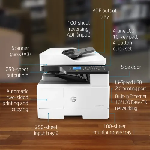 HP LaserJet Pro MFP M438n Mono Laser Printer-IOSBD